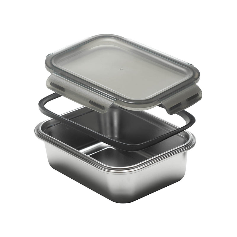 3 Boîtes Rectangulaires Inox - Argent