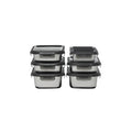 Juego de 7 Cajas Rectangulares - Acero Inoxidable - Plata