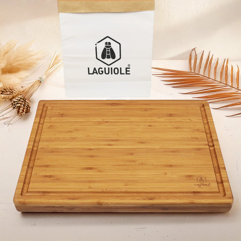 Planche À Découper En Bambou 40X30X3Cm - Marron Foncé