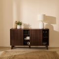 Anna - Sideboard with 2 Sliding Doors - Wood Effect