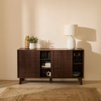 Anna - Sideboard with 2 Sliding Doors - Wood Effect