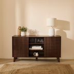 Anna - Sideboard with 2 Sliding Doors - Wood Effect