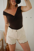 Short En Jean Fleur