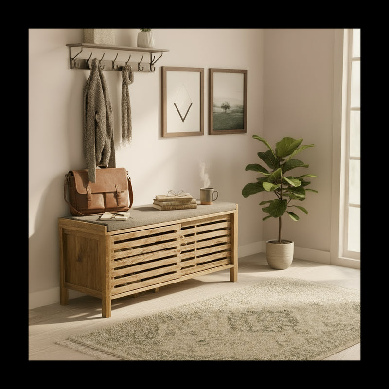 Banc À Chaussures Liam - Bois Foncé