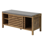 Liam - 2 Door Shoe Bench - Openwork Slats