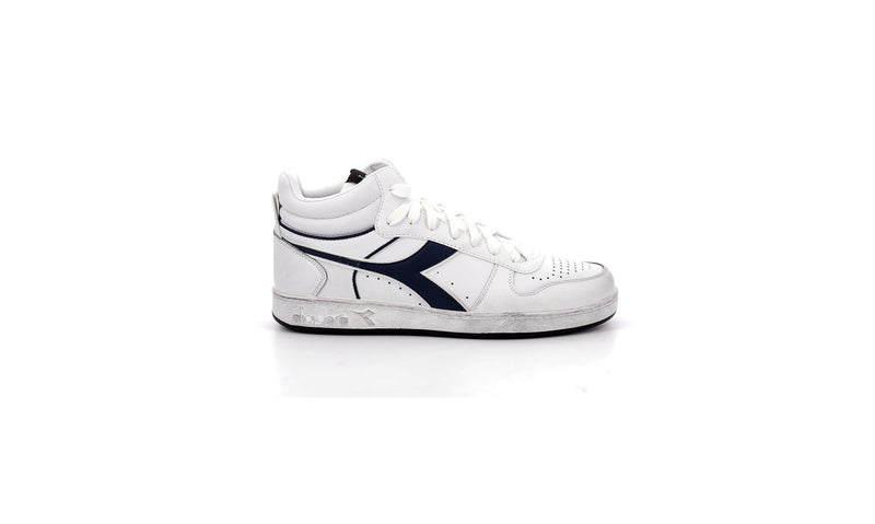 Diadora - Magic Icona High Sneakers - Blanco / Azul Mar Caspio - Mixto