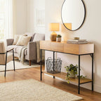 Tessa - 3 Drawer Console - Wood & Metal