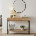 Tessa - 3 Drawer Console - Wood & Metal