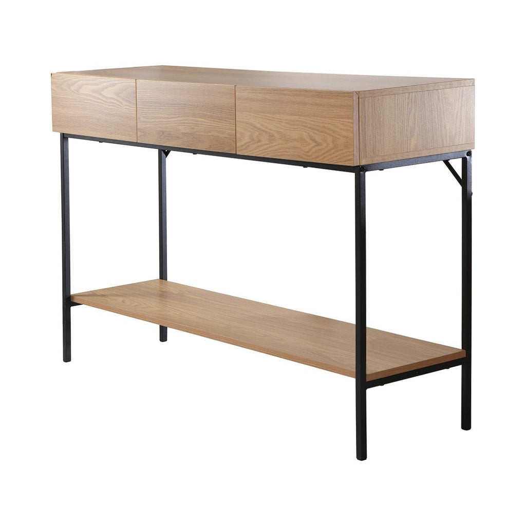 Tessa - 3 Drawer Console - Wood & Metal