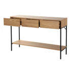 Tessa - 3 Drawer Console - Wood & Metal