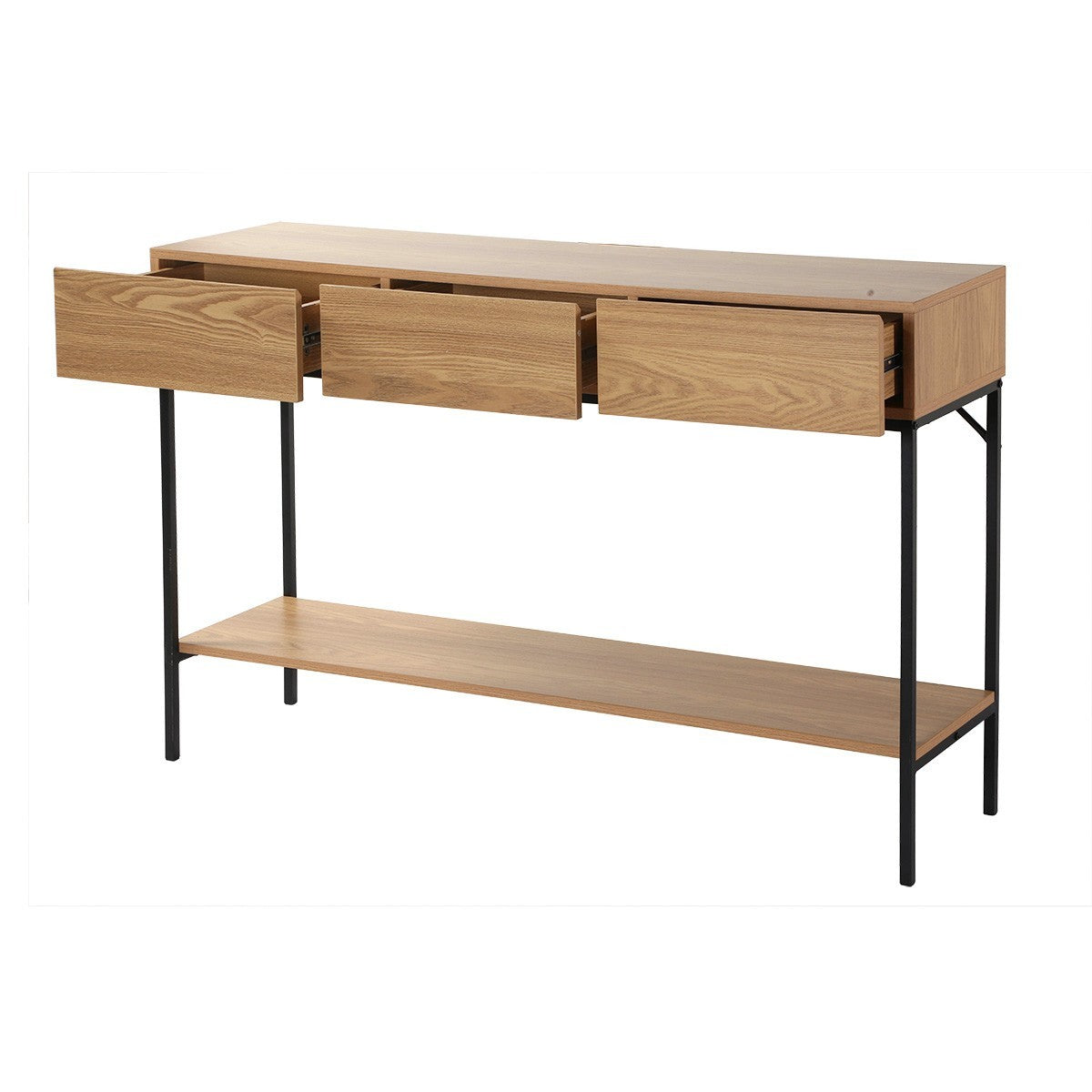 Tessa - 3 Drawer Console - Wood & Metal