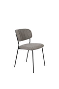 Jolien - Chaise - Tissu - Noir/Gris