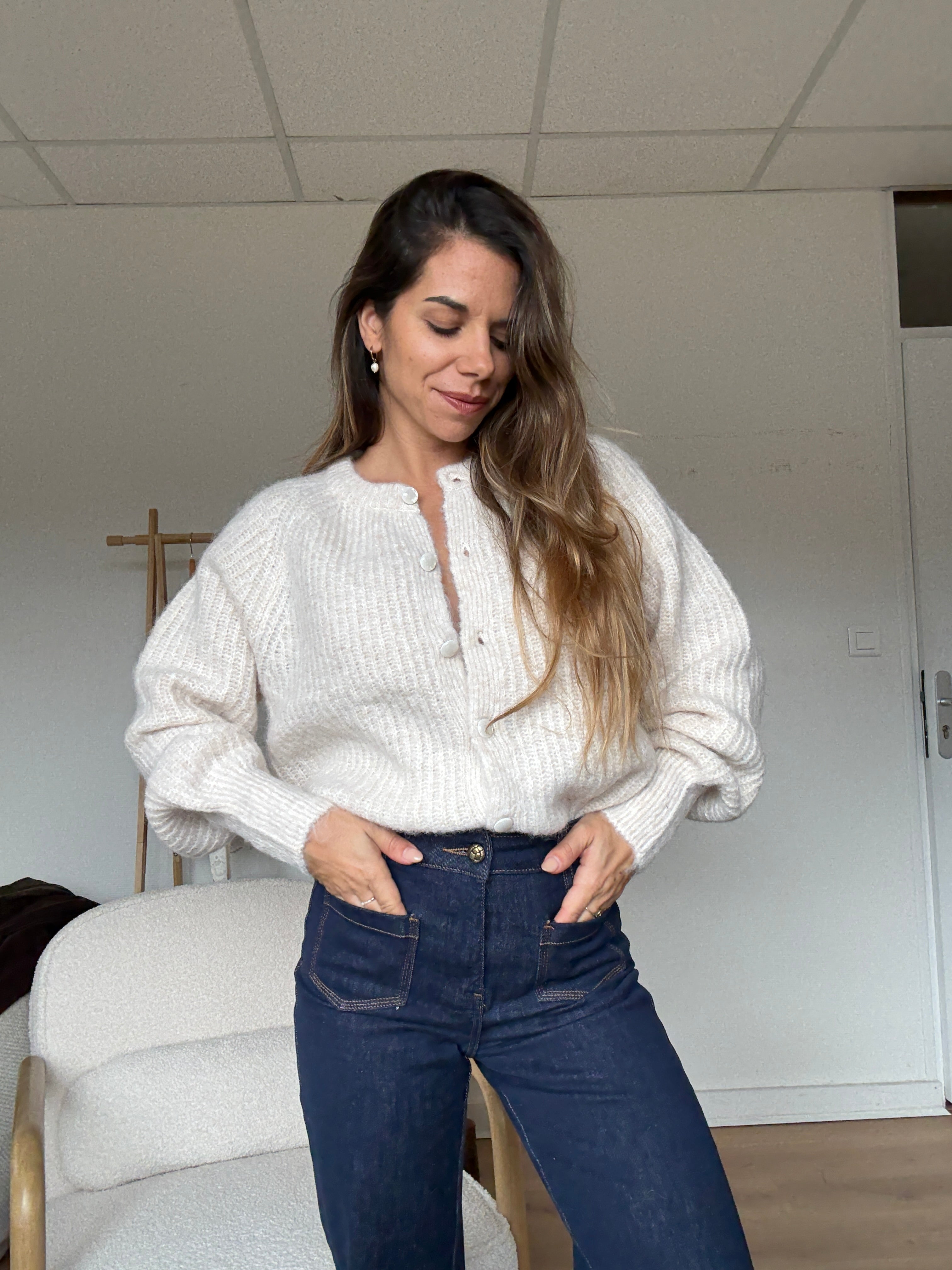 Beige Irène Cardigan