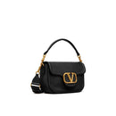 Valentino Garavani Alltime Leather Shoulder Bag - Black - Woman