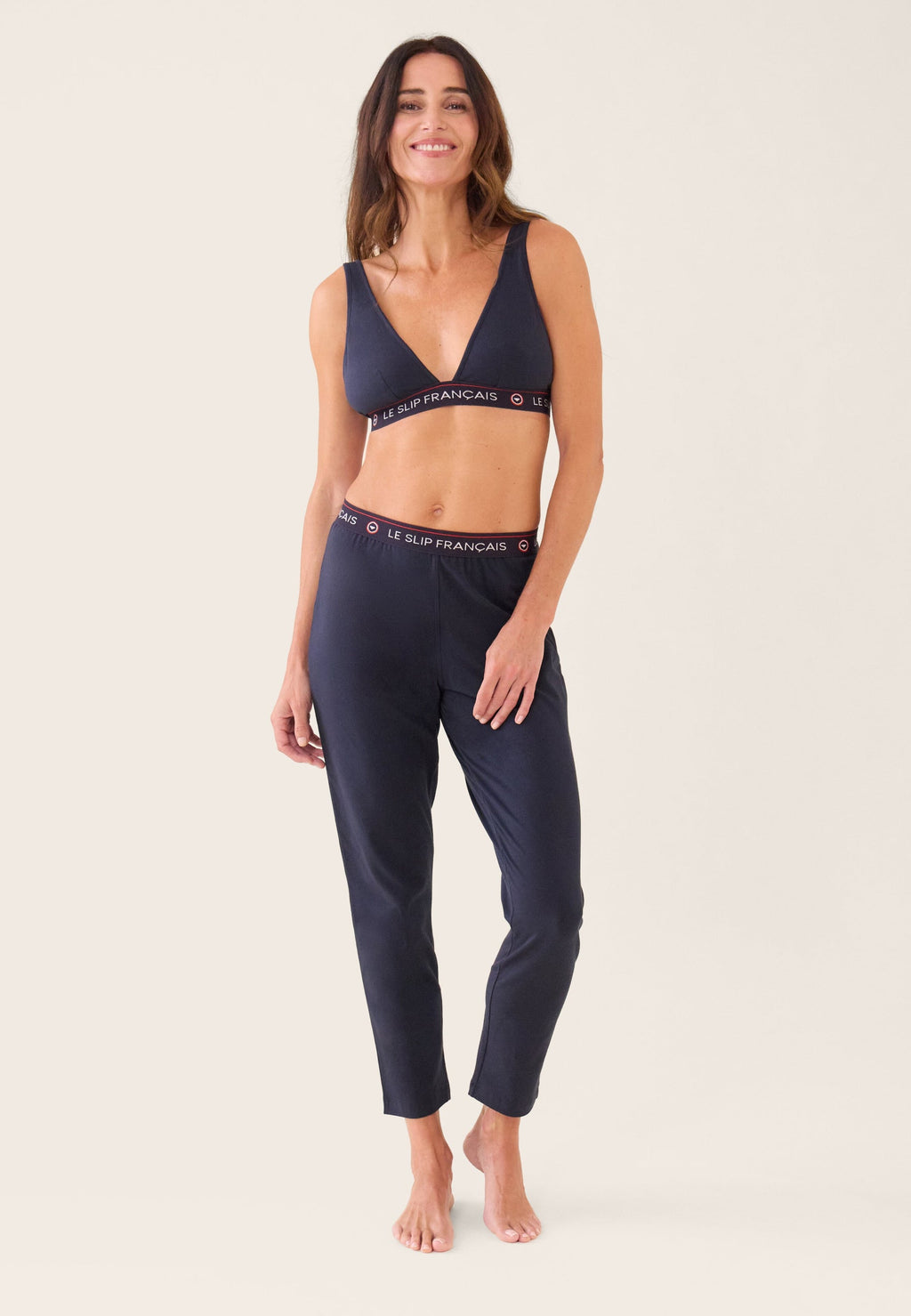 Pantaloni pigiama lunghi Vigoureuse in cotone - Navy