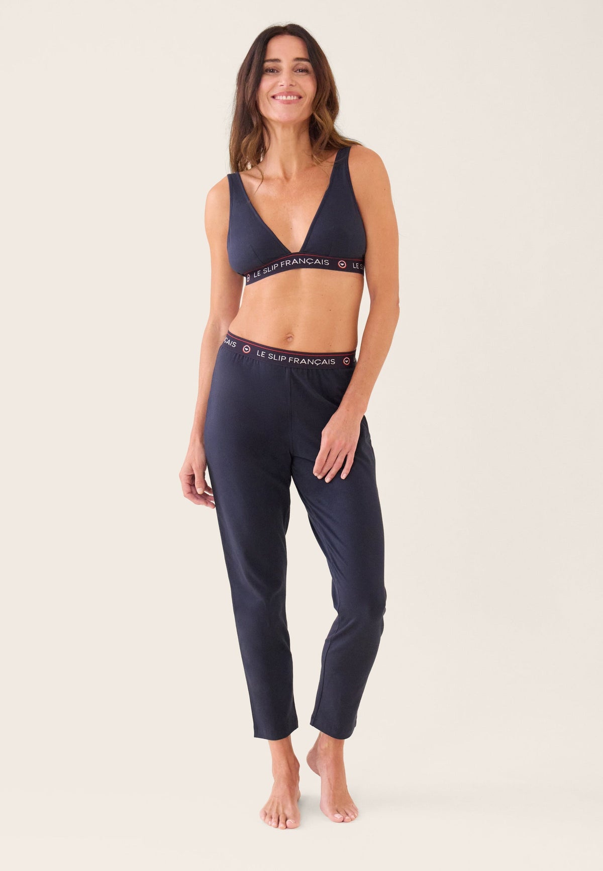 Pantaloni pigiama lunghi Vigoureuse in cotone - Navy