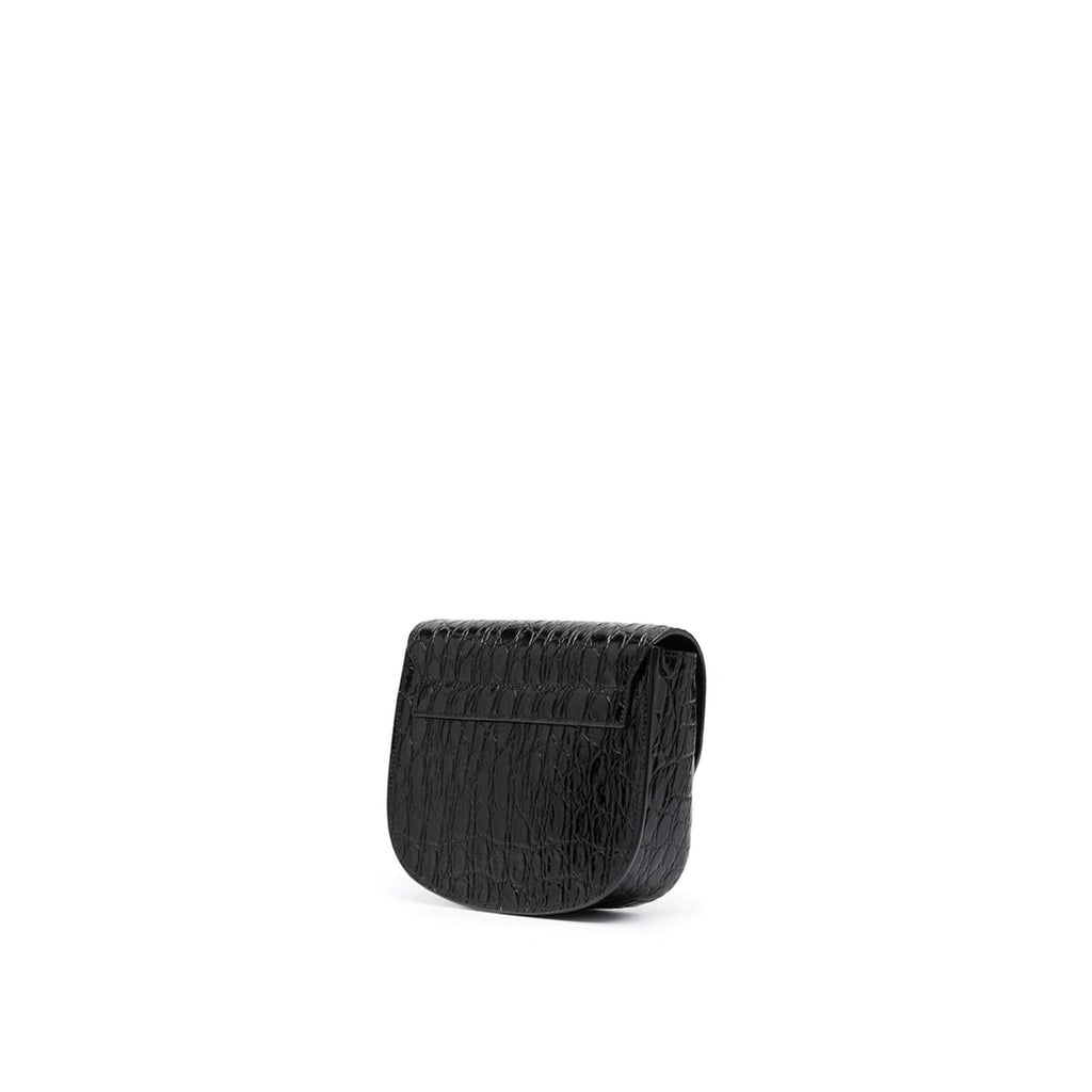 Saint Laurent - Kaia Croco Crossbody Bag - Women - Black