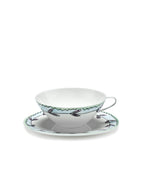 Midnight Flowers - Lot De 2 Tasses À Thé + Soucoupes - Porcelaine Bone China - Blossom Milk
