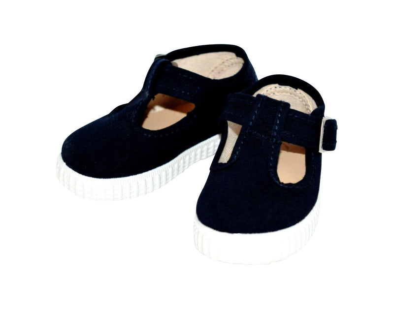 Baby Canvas Mary Jane Sandals - Navy Blue - Unisex