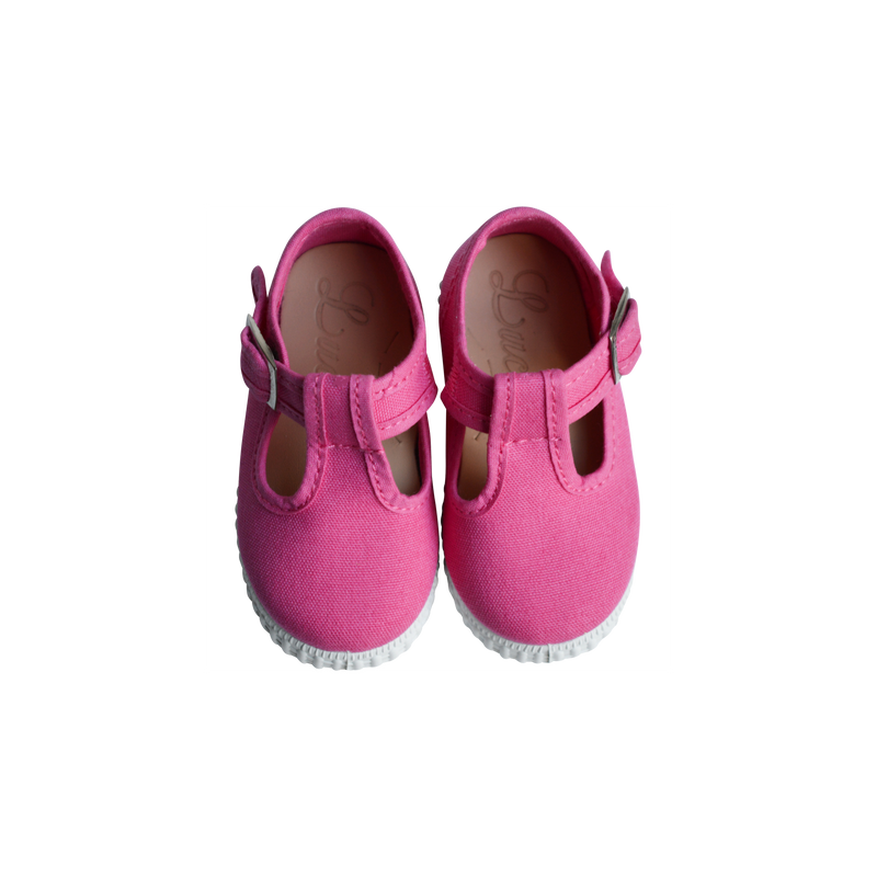 Baby Canvas Mary Jane Sandals - Fuchsia Pink - Unisex