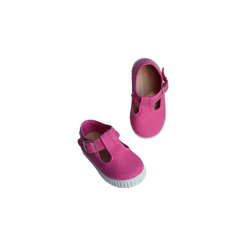 Baby Canvas Mary Jane Sandals - Fuchsia Pink - Unisex