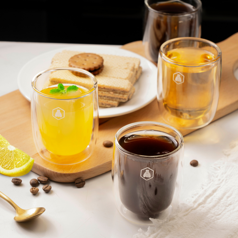 4 Tasses À Espresso À Double Paroi - Transparent
