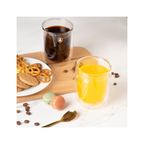 Juego de 2 Tazas de Capuchino de Doble Pared - Vidrio - Transparente