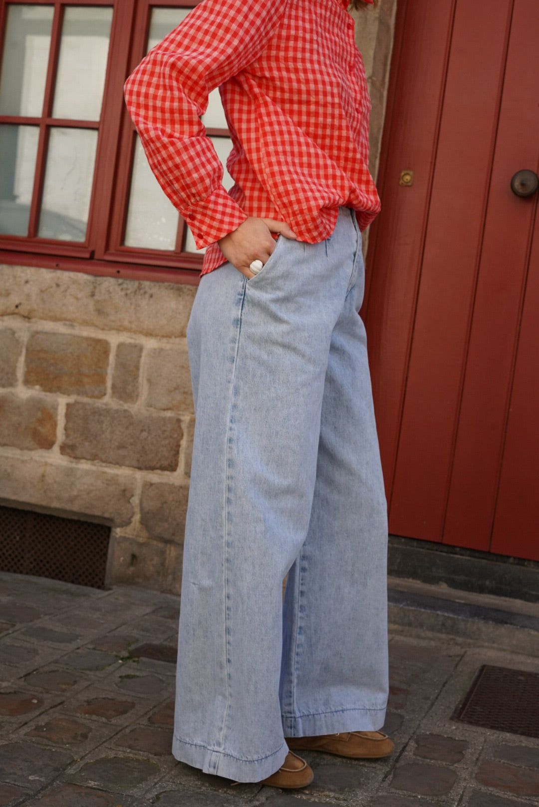 Jules Light Denim Wide Jeans