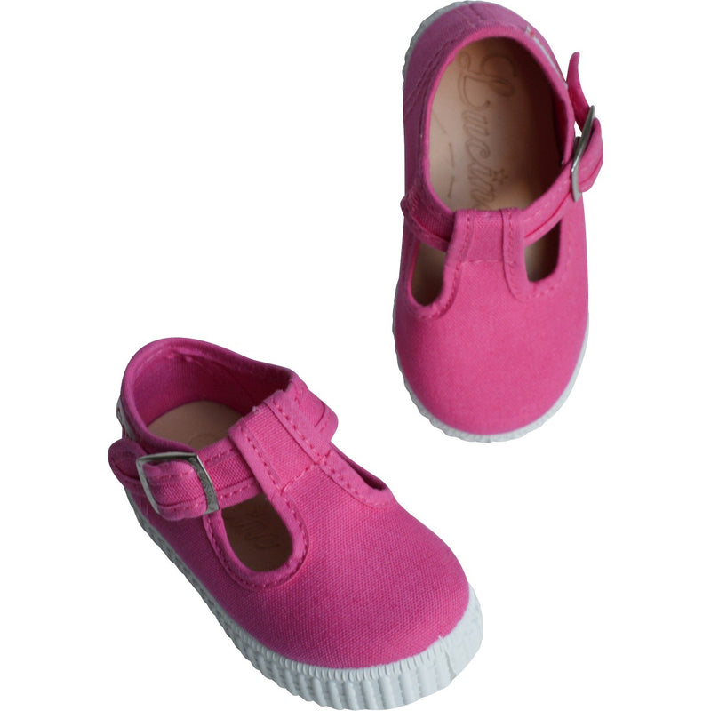 Baby Canvas Mary Jane Sandals - Fuchsia Pink - Girl