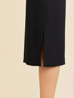 Robe Corbeille Sans Manches Ceinturée Noir - Femme