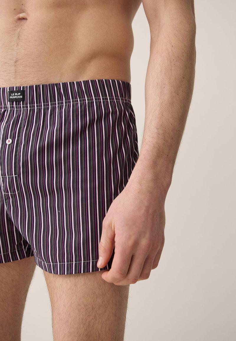 Lot De 2 Caleçons En Coton - Caleçon Sens Noir Matelas Fuchsia