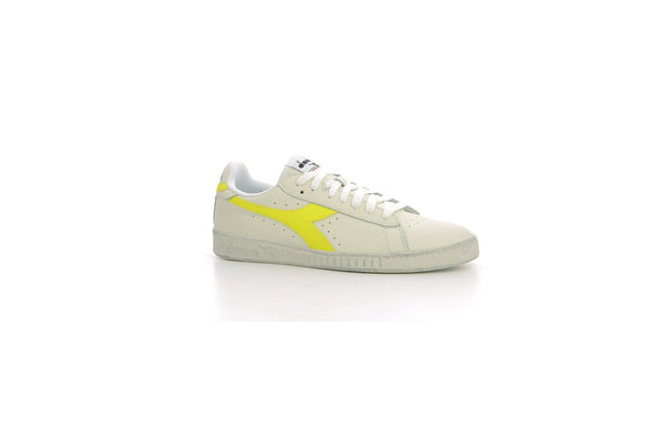 Diadora - Sneakers Bas - Game L Fluo Wax - Blanco/Amarillo Limón Fluo