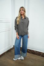 Alban Turn-Up Jeans - Blue