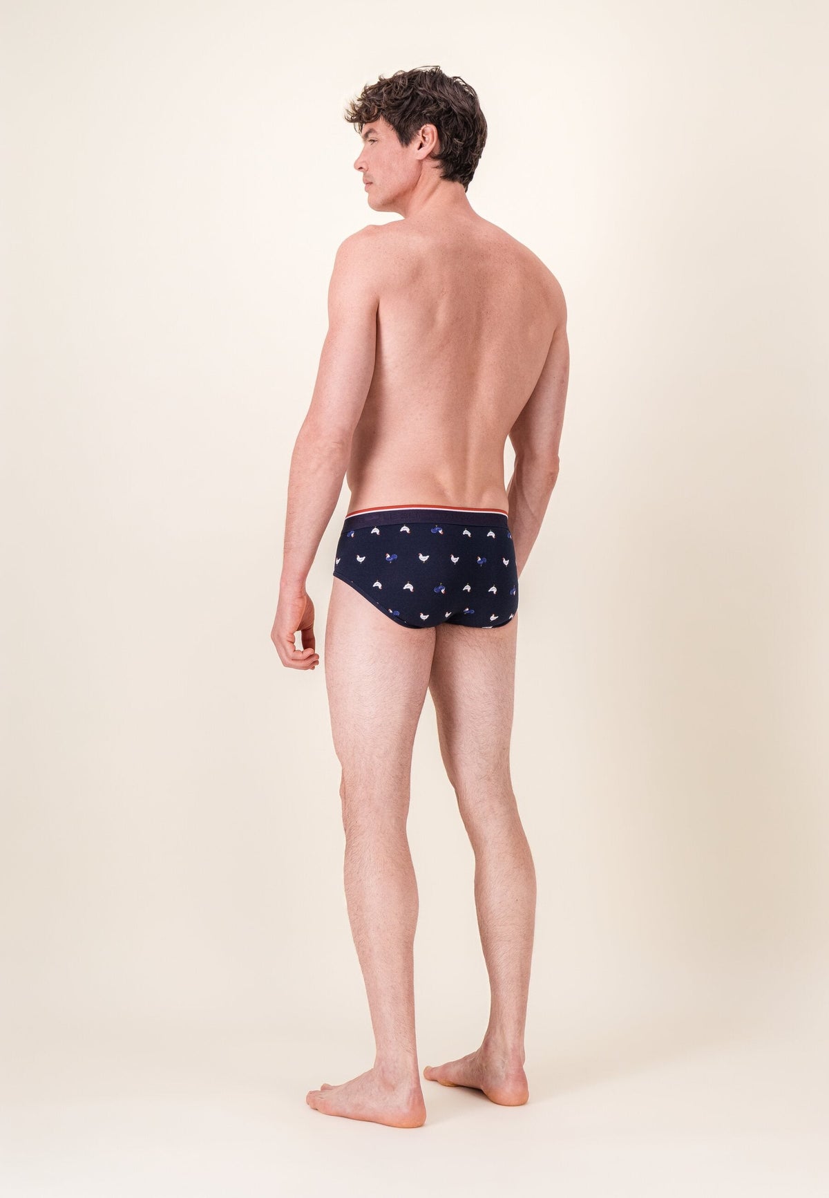 Slip Terrible Coq En Coton - Marine