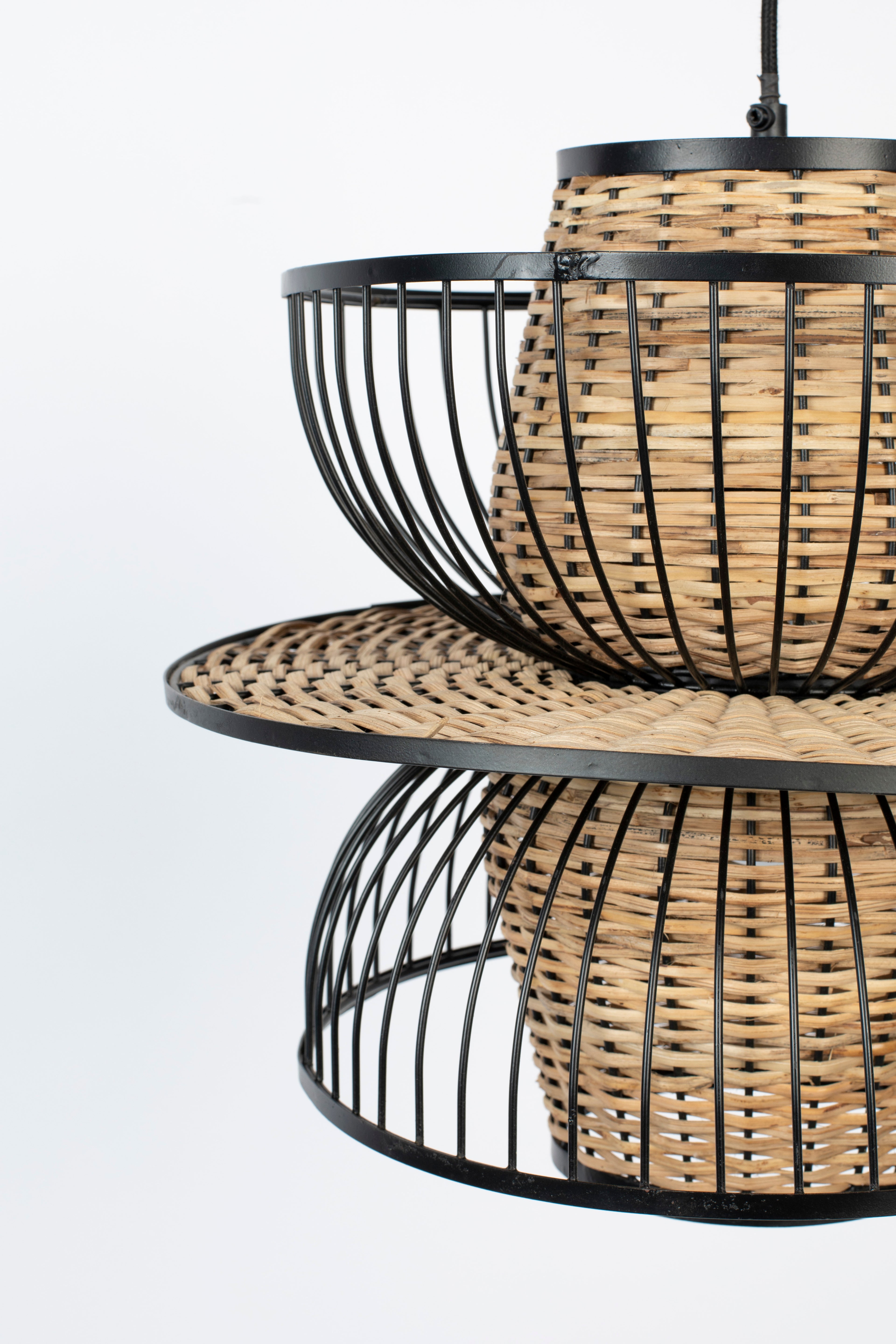 Carmen L - Pendant Lamp - Metal - Black