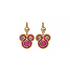 Pendientes Con Cierre De Palanca Circus - Rosa Fucsia