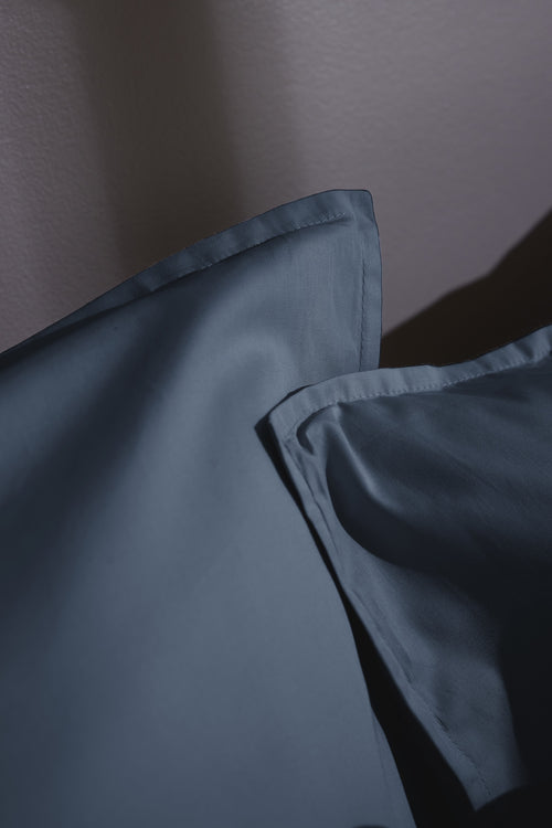 Taie D'Oreiller Percale Unie - 100% Coton - Bally - Bleu Nuit