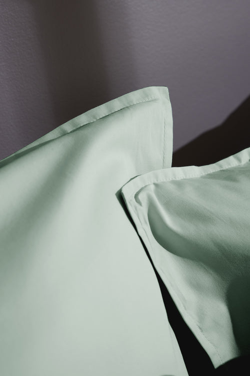 Taie D'Oreiller Percale Unie - 100% Coton - Bally - Céladon