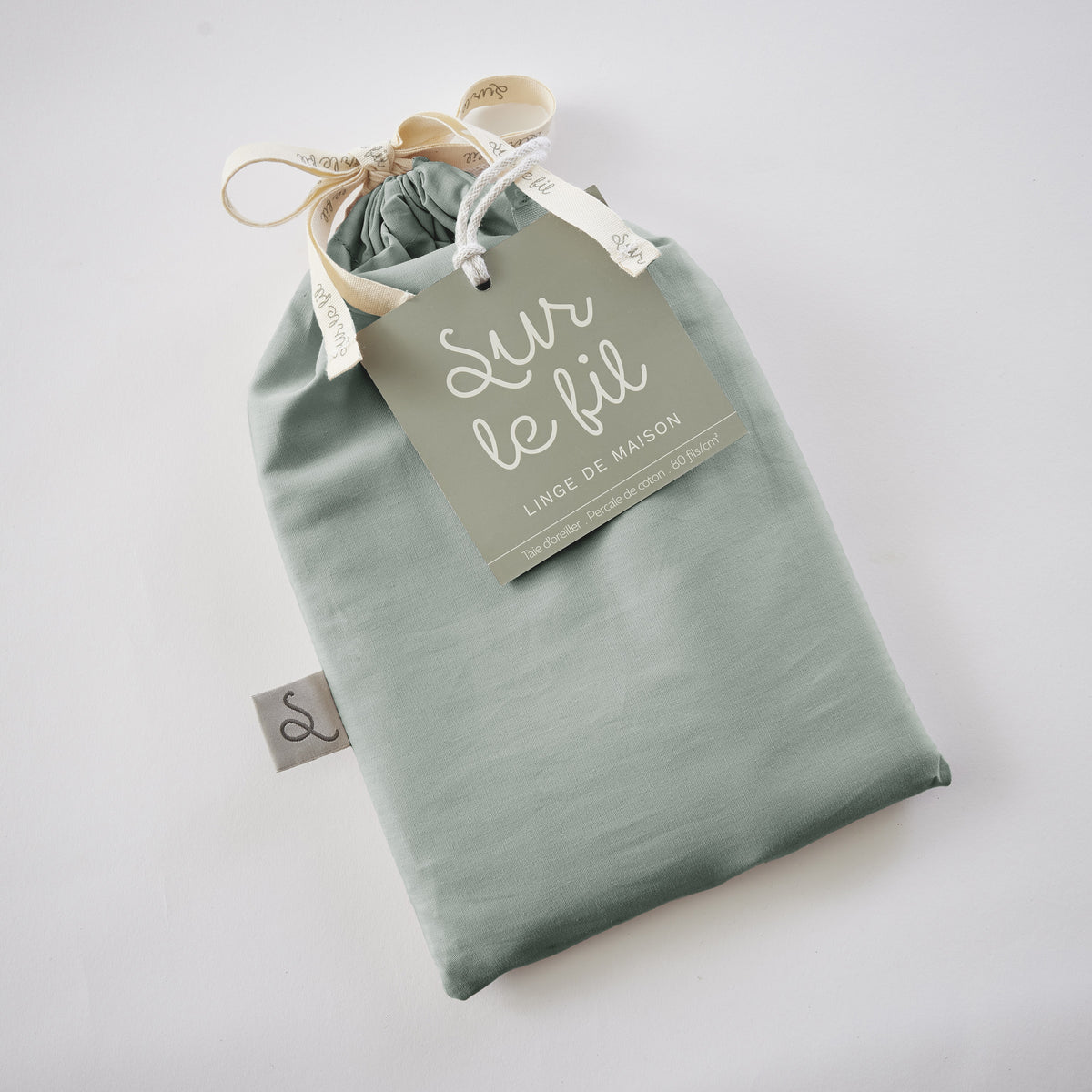 Bally - Plain Percale Pillowcase - 100% Cotton - Celadon