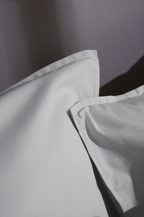 Taie D'Oreiller Percale Unie - 100% Coton - Bally - Galet