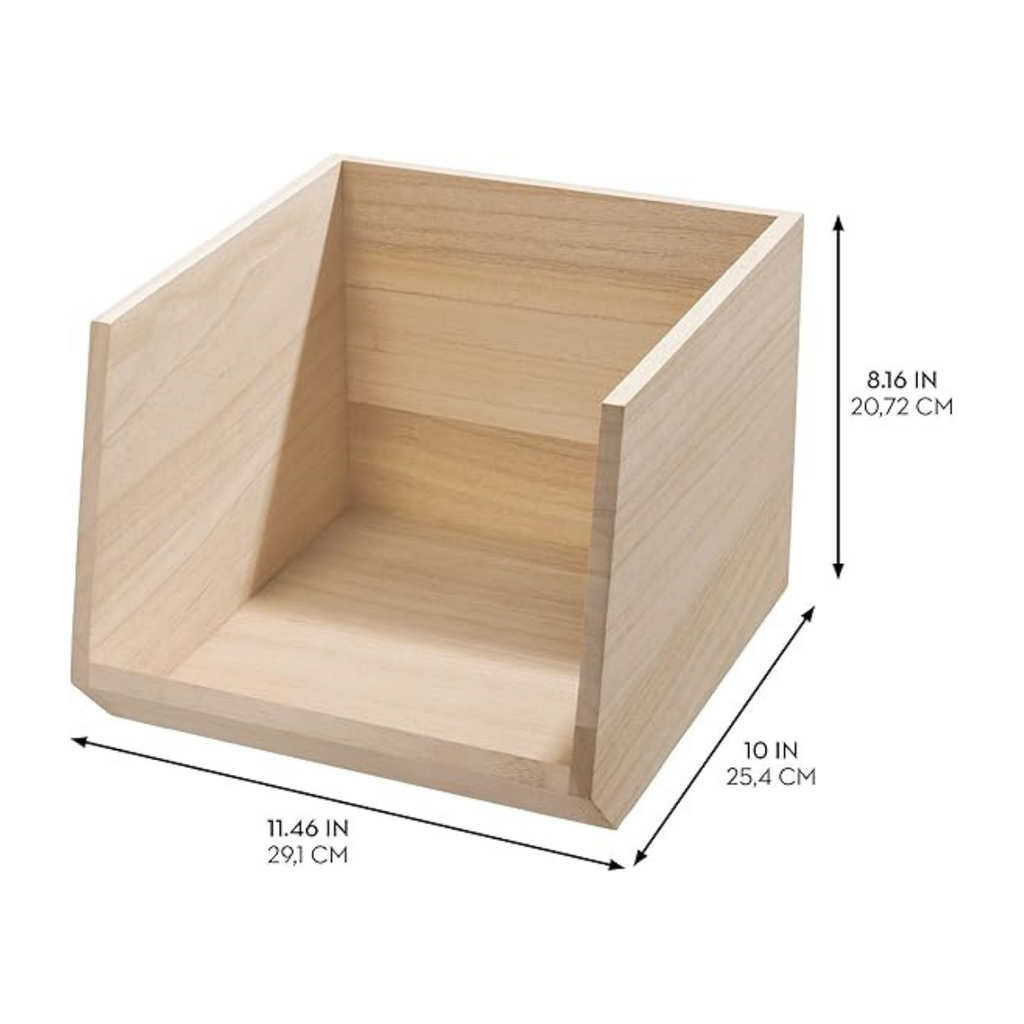 Oka - Contenedor de almacenamiento de madera con cara abierta - Madera clara