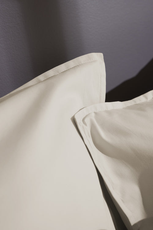 Taie D'Oreiller Percale Unie - 100% Coton - Bally - Sable