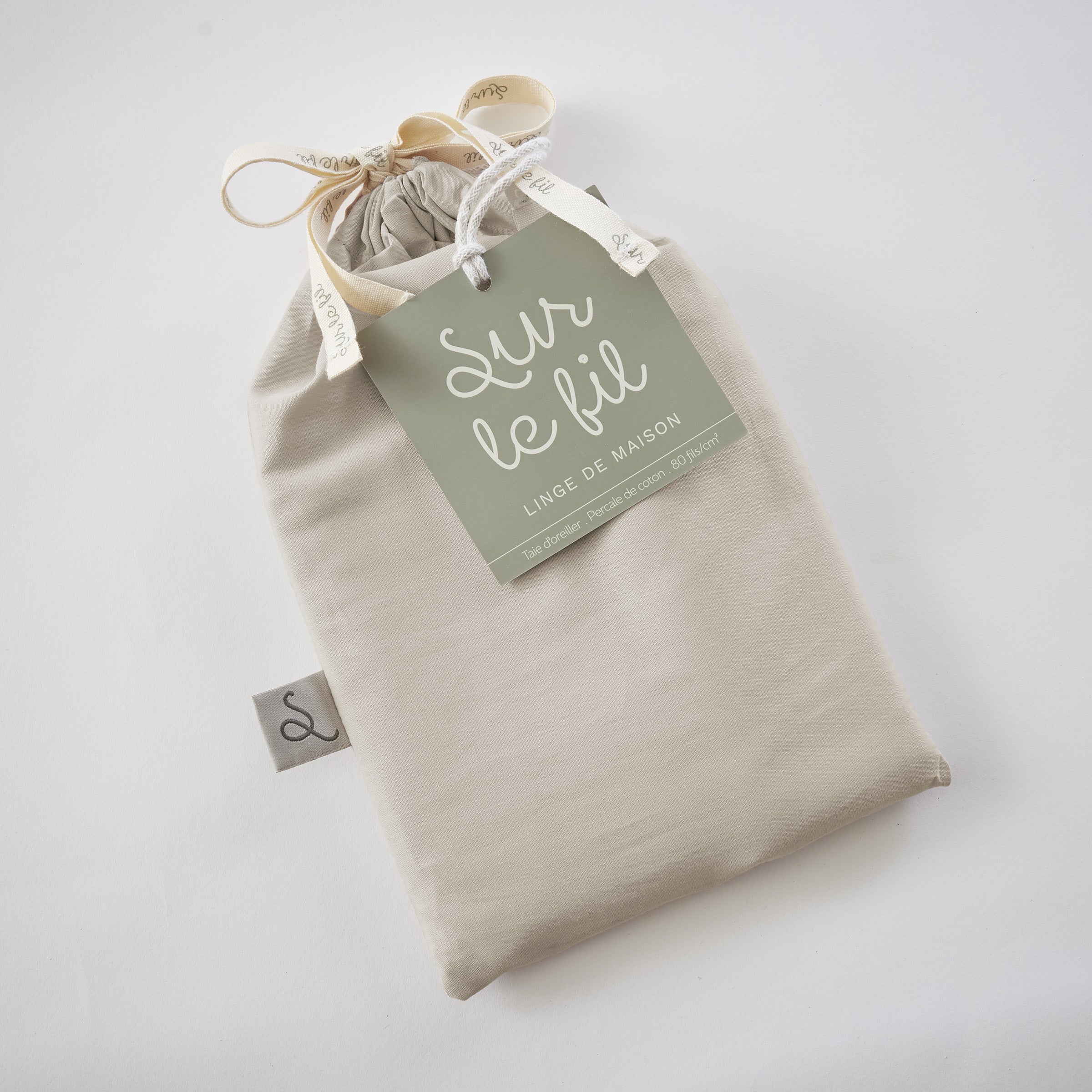 Plain Percale Pillowcase - 100% Cotton - Bally - Sand