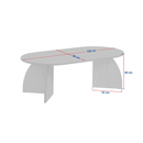 Sélène - Table Basse Avec Plateau Ovale Et Pieds Courbés - Travertin