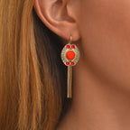 Pendientes De Dormilona Con Cadenas Circus - Verdes
