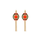 Pendientes De Dormilona Con Cadenas Circus - Verdes