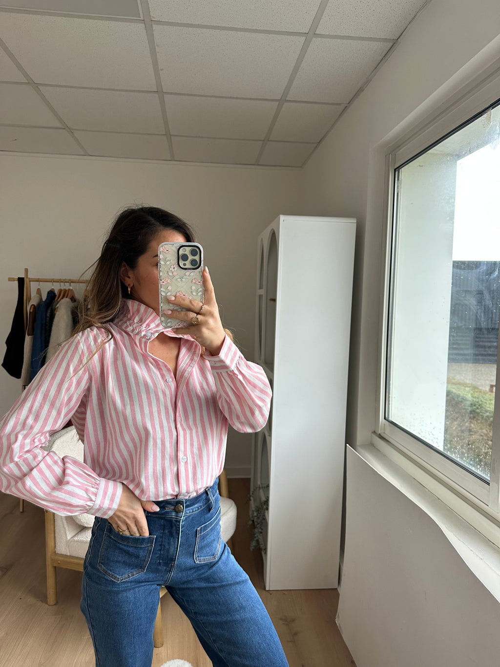 Blusa a rayas Colette rosas y blancas