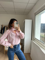 Blusa a rayas Colette rosas y blancas