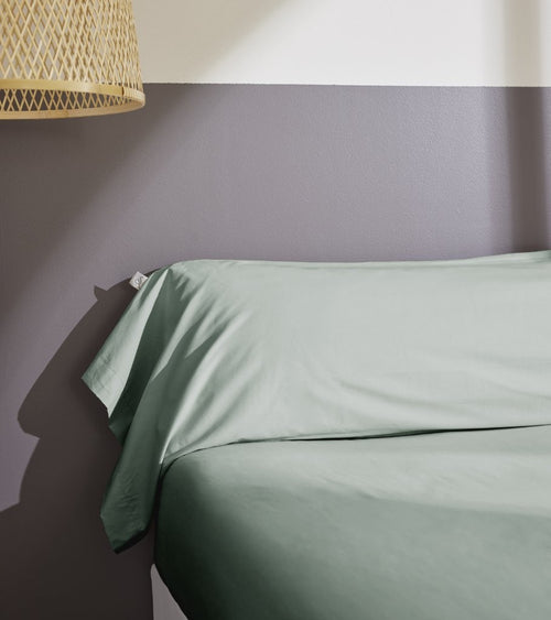 Taie De Traversin Percale Unie - 100% Coton - Bally - Céladon