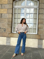 Irène taupe cardigan